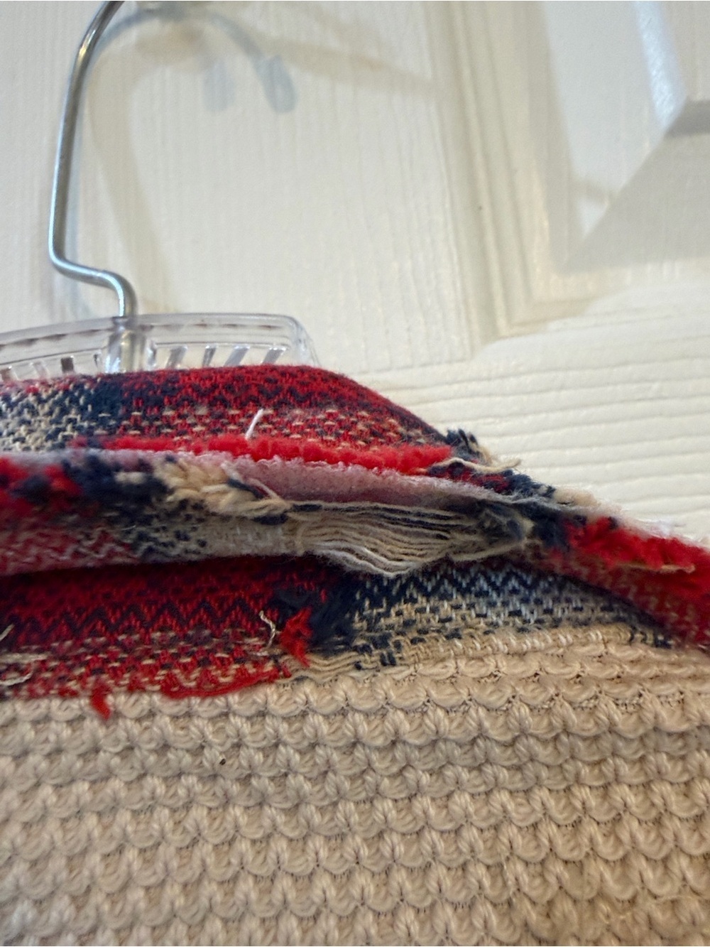 POL Long Sleeve Distressed Red Plaid Woven Button Down Shirt NEW FALL WINTER - Picture 12 of 14
